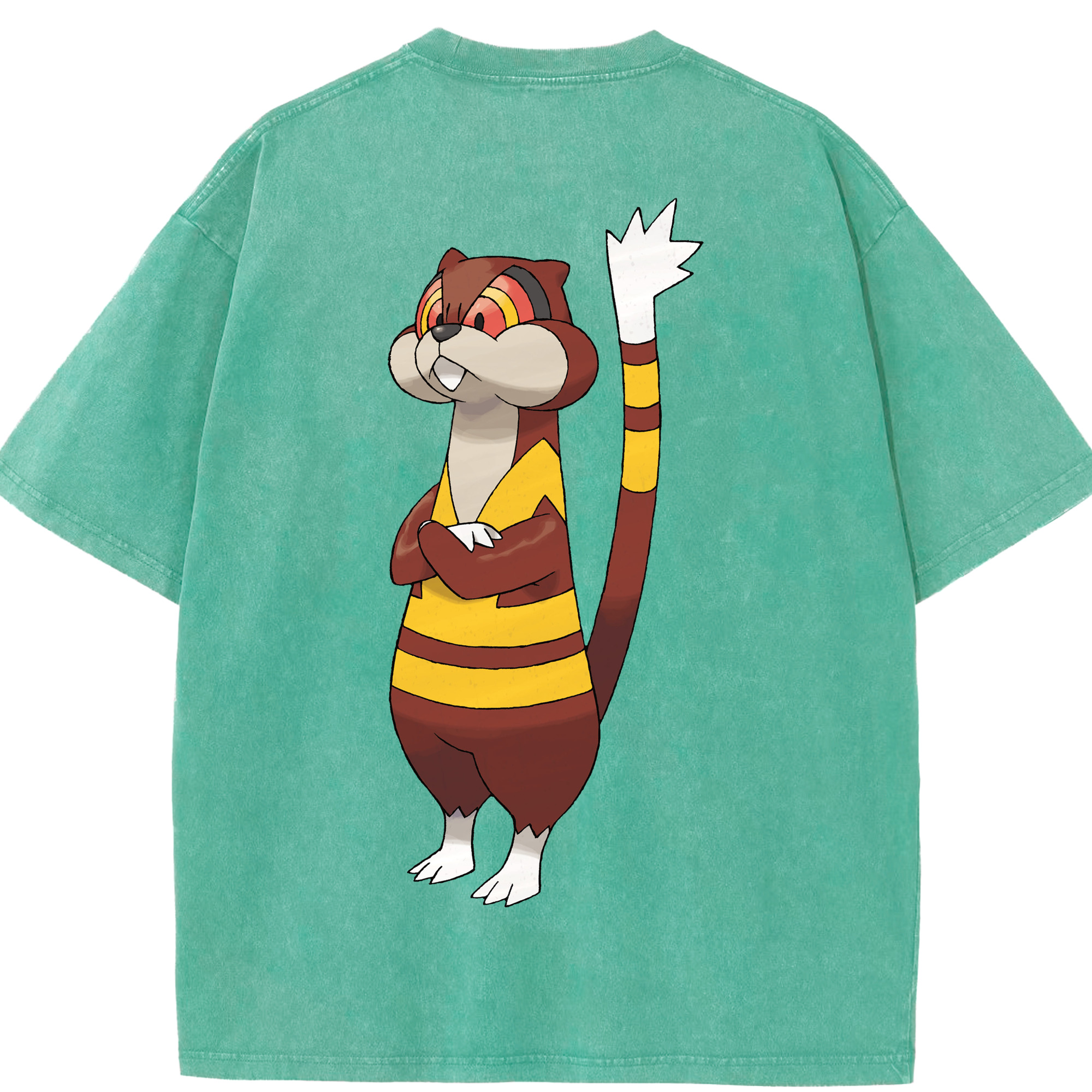 （画像用） ポケットモンスター Pokémon 綿100% ヴィンテージ風 半袖Tシャツ（背面プリント）